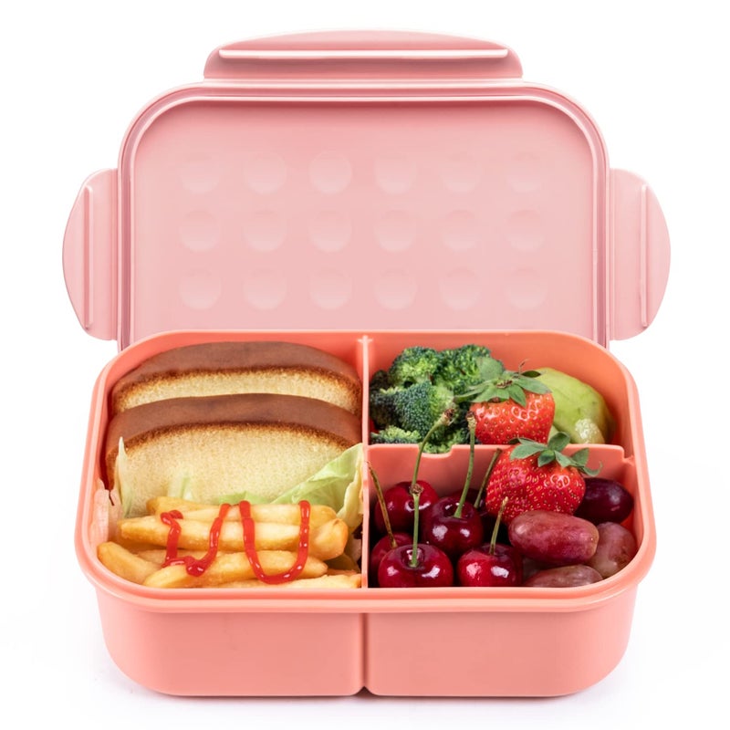 MISS BIG Lunch Box Bento Box Adults Lunch Containers for Adults Salad Container for Lunch Leakproof No BPAs and No Chemical Dyes Dishwasher & Microwave Safe Bento Box Adult Lunch Box (Pink L) - Image 1